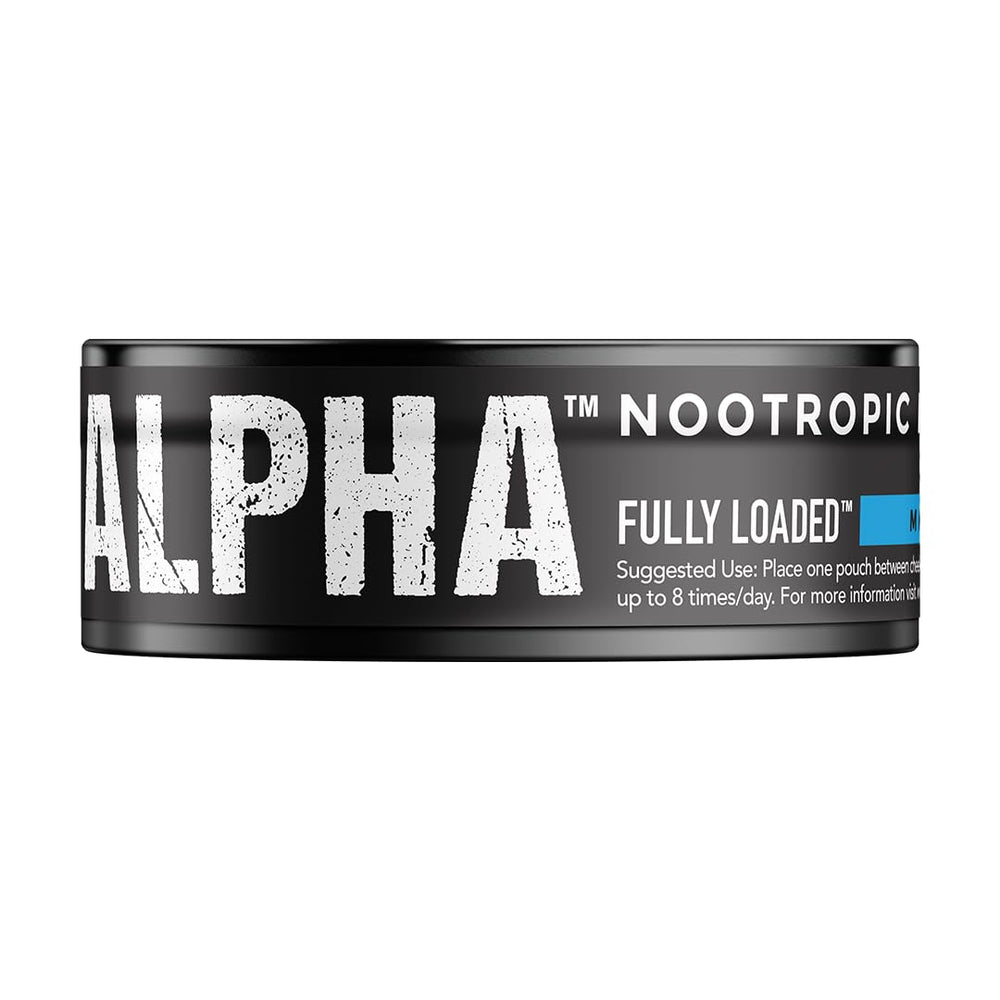 Fully Loaded Bullseye Alpha mint-use scene suggests rapid absorption between cheek and gum