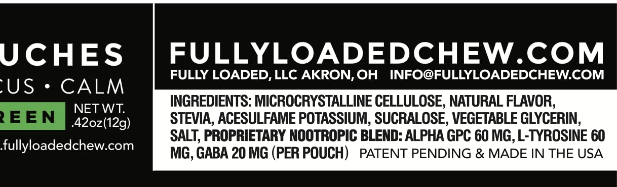 Fully Loaded Bullseye Alpha wintergreen pouch being dispensed for easy use.