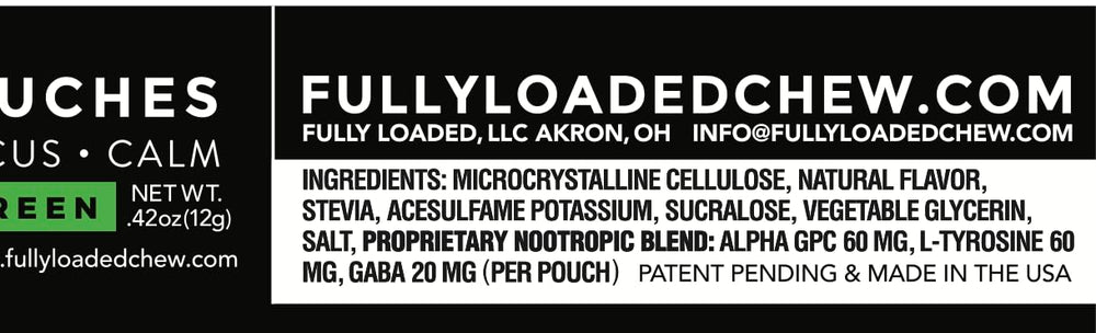 Fully Loaded Bullseye Alpha wintergreen pouch being dispensed for easy use.