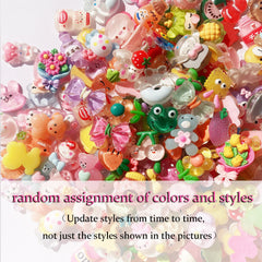 FULUSODO 60pcs resin charms offer versatile decorating options for crafts.