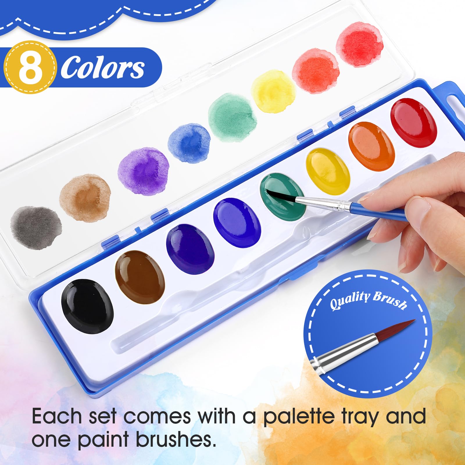 FUMILE color palette and brushes pictured for easy, portable art on the go.