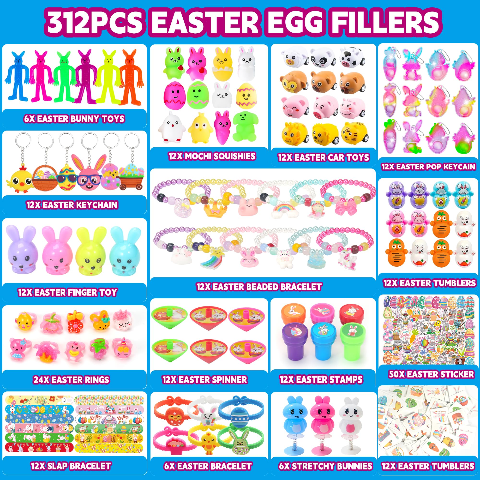 Fumogym stickers and tattoos for creative Easter crafts and party mood.