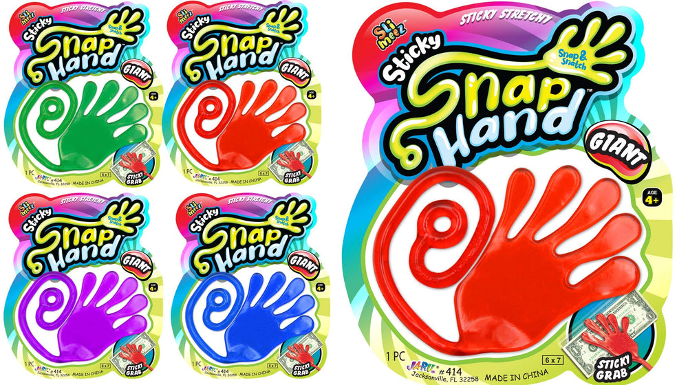 Fun a Ton Giant Snap Hands 4-pack front view, ideal party favors.
