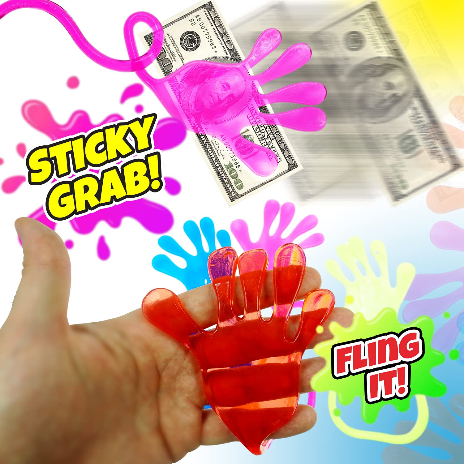 Fun a Ton Giant Snap Hands classroom use, durable sticky play.