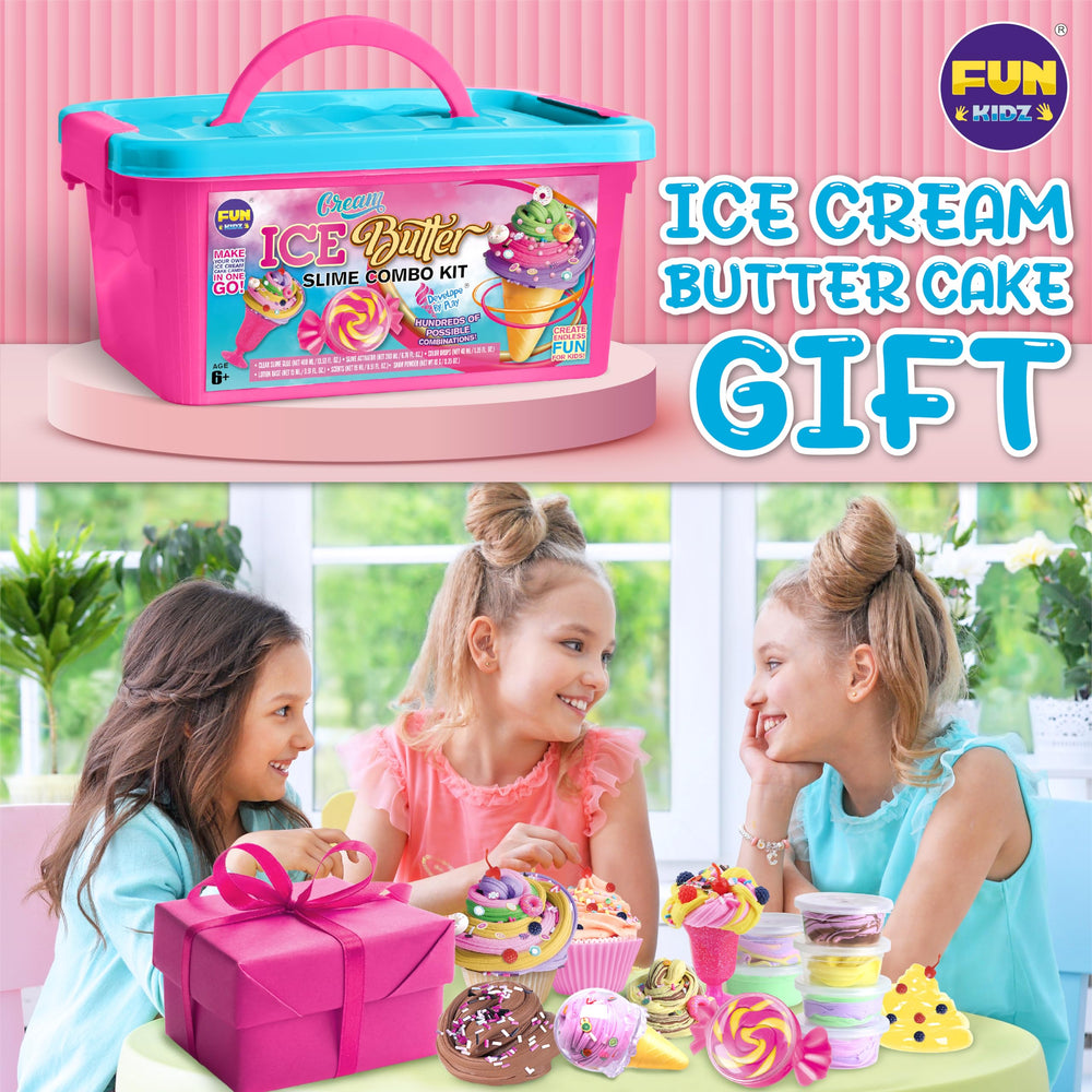 FUN KIDZ Butter Slime Kit color mixing for vibrant combos