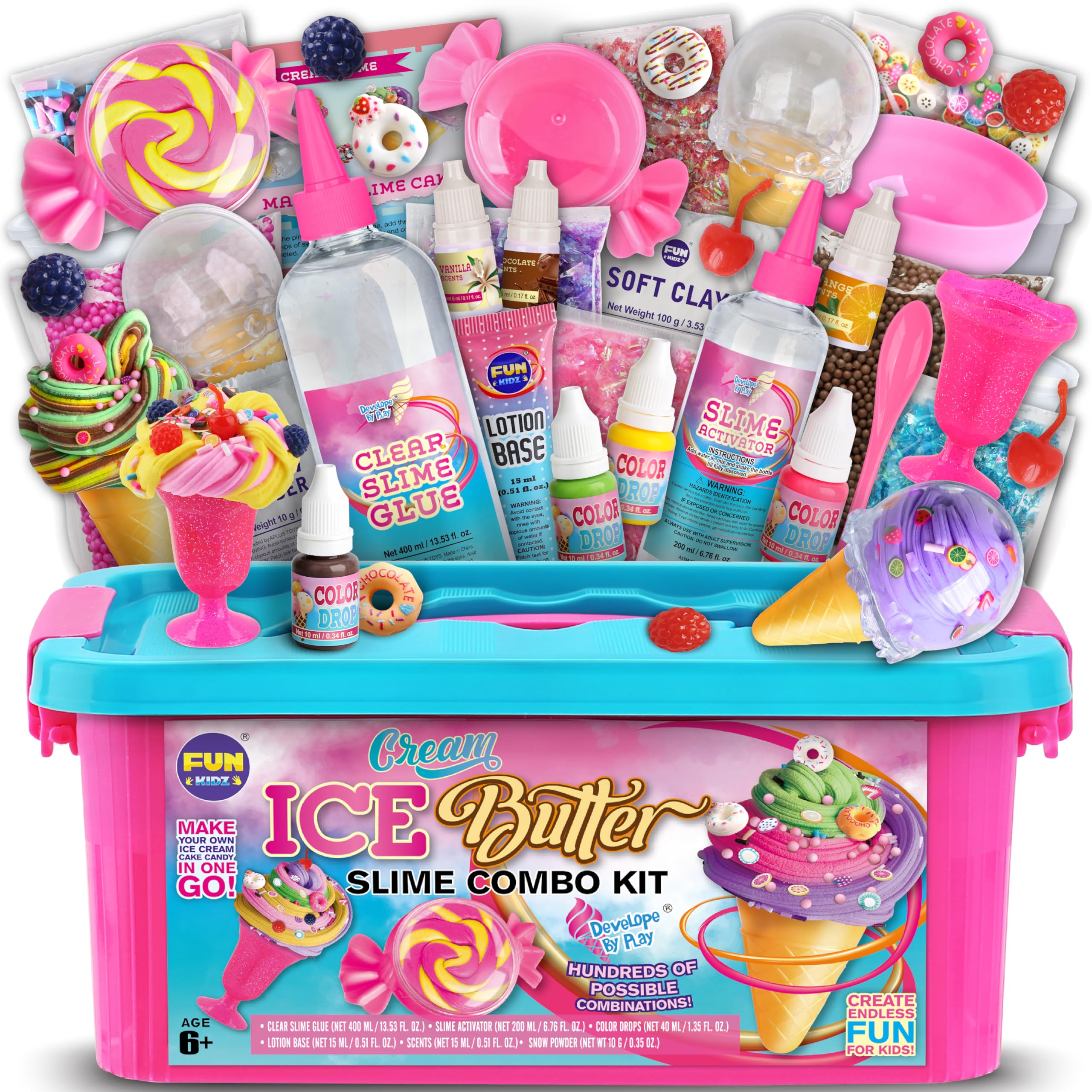 FUN KIDZ Butter Slime Kit ice cream cone display for imaginative play