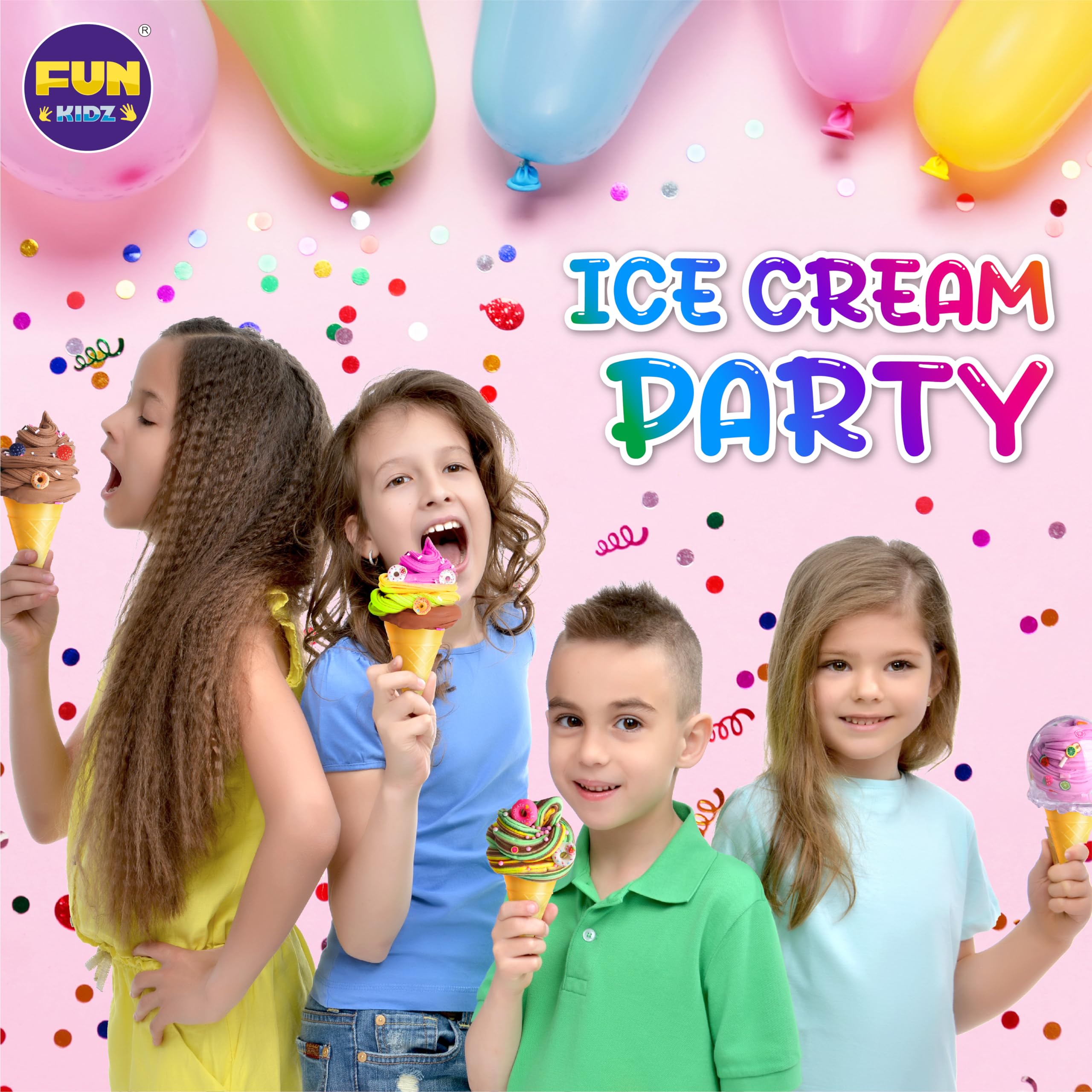 FUN KIDZ Butter Slime Kit shareable slime pack for group play