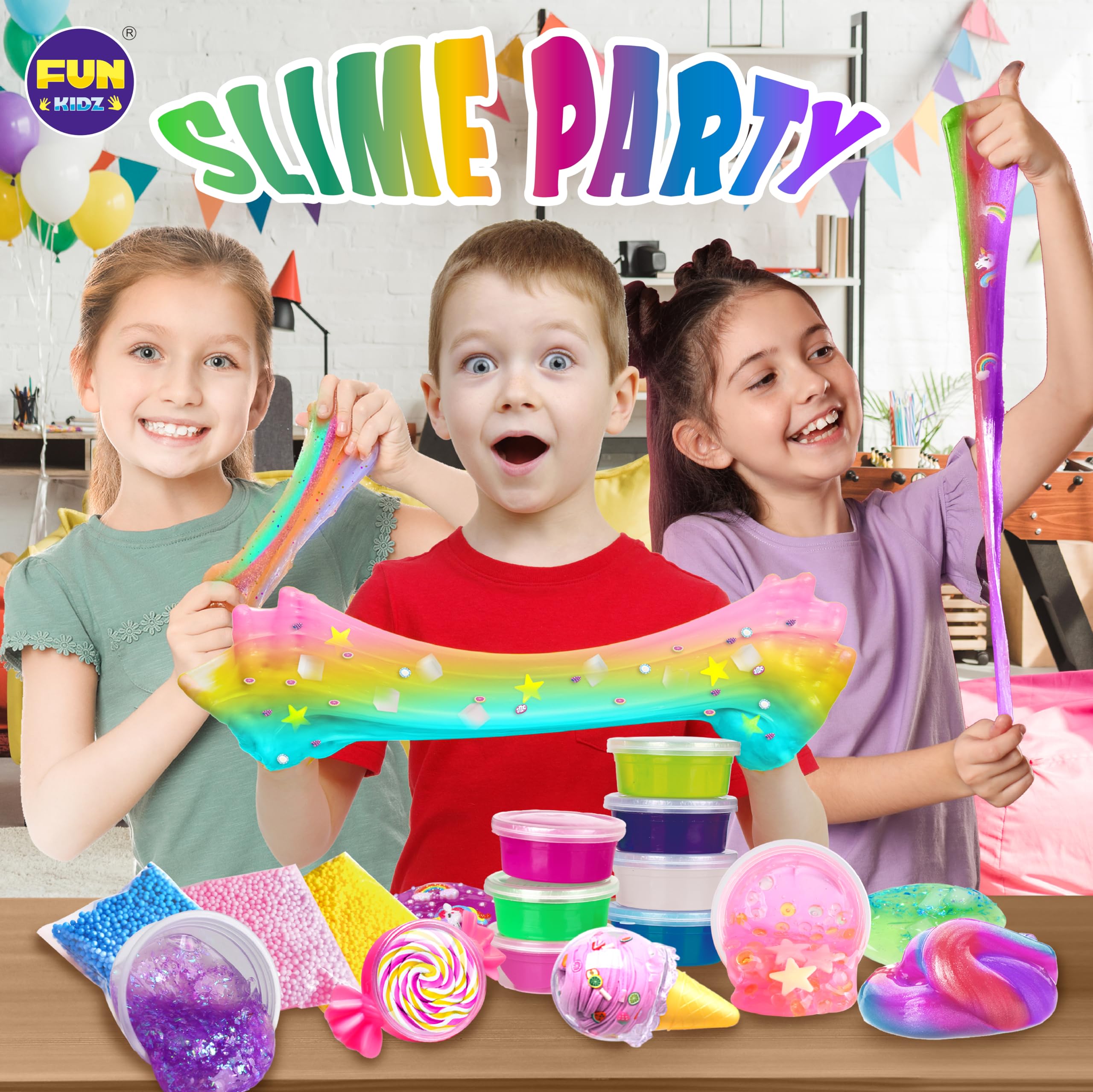 FUN KIDZ ice cream butter slime image highlights creamy texture and soft stretch