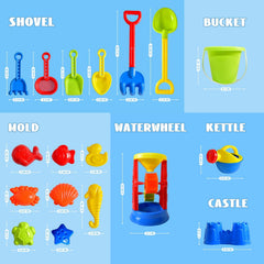FUN LITTLE TOYS beach toys bucket offers sturdy storage for sand and water adventures.