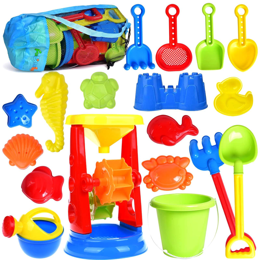 FUN LITTLE TOYS Beach Toys water wheel boosts interactive water play and learning on sunny days.