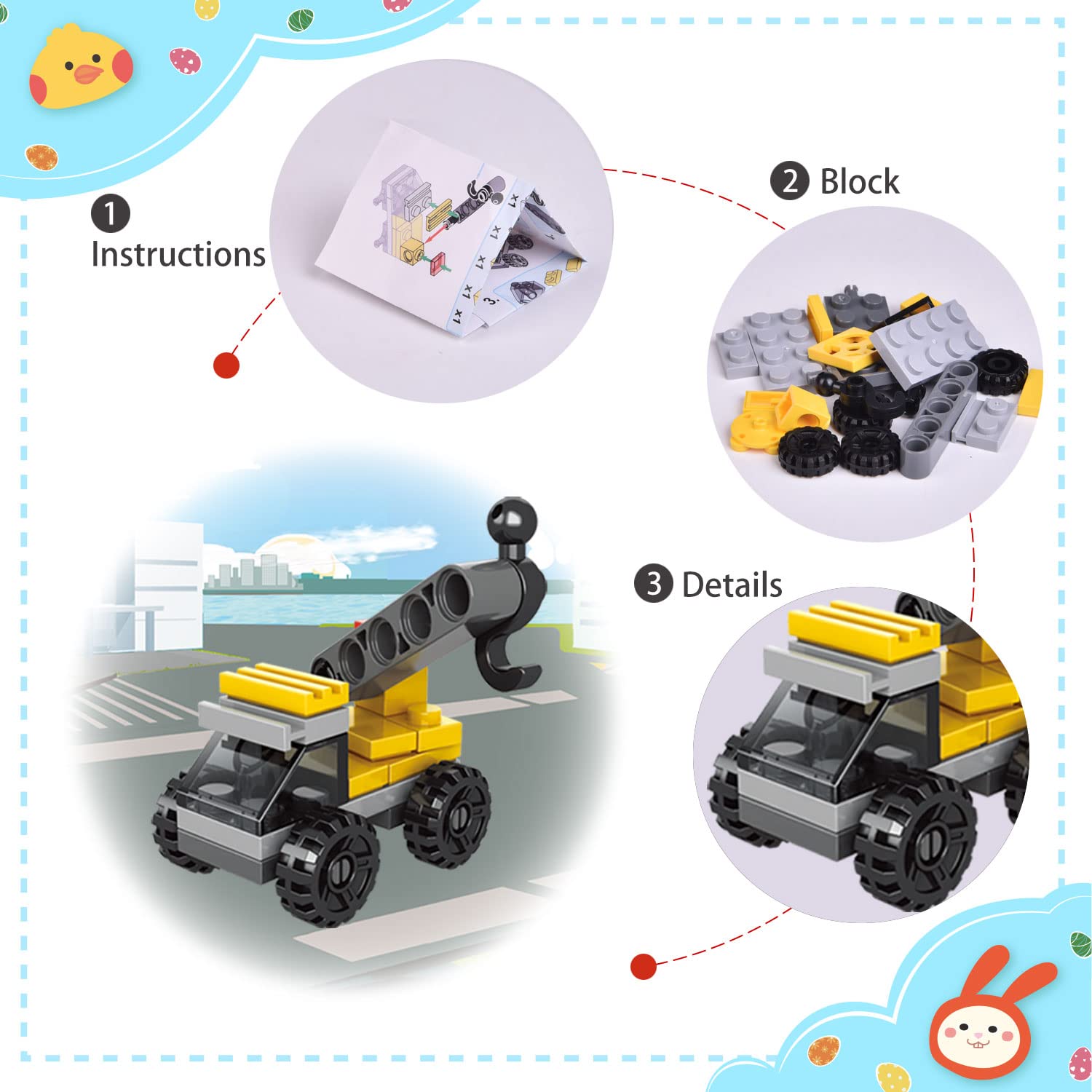 FUN LITTLE TOYS drilling truck egg inspires construction-themed storytelling.
