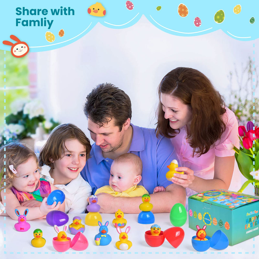 FUN LITTLE TOYS Easter basket stuffer charms kids with playful bath toys.