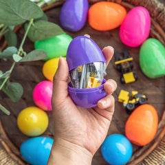 FUN LITTLE TOYS forklift egg showcases compact blocks for dexterity.