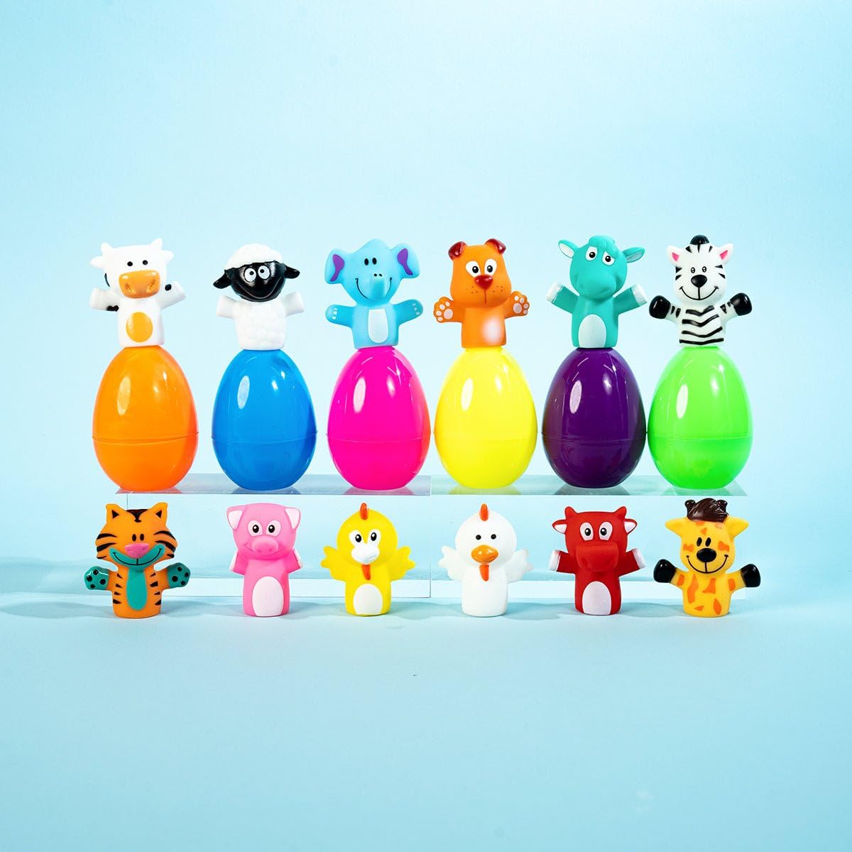 FUN LITTLE TOYS toxin-free soft vinyl puppets ensure safe, durable play.