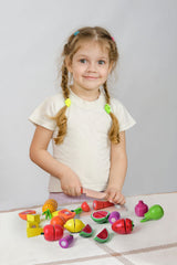 FUN LITTLE TOYS wooden eggplant piece for colorful pretend shopping