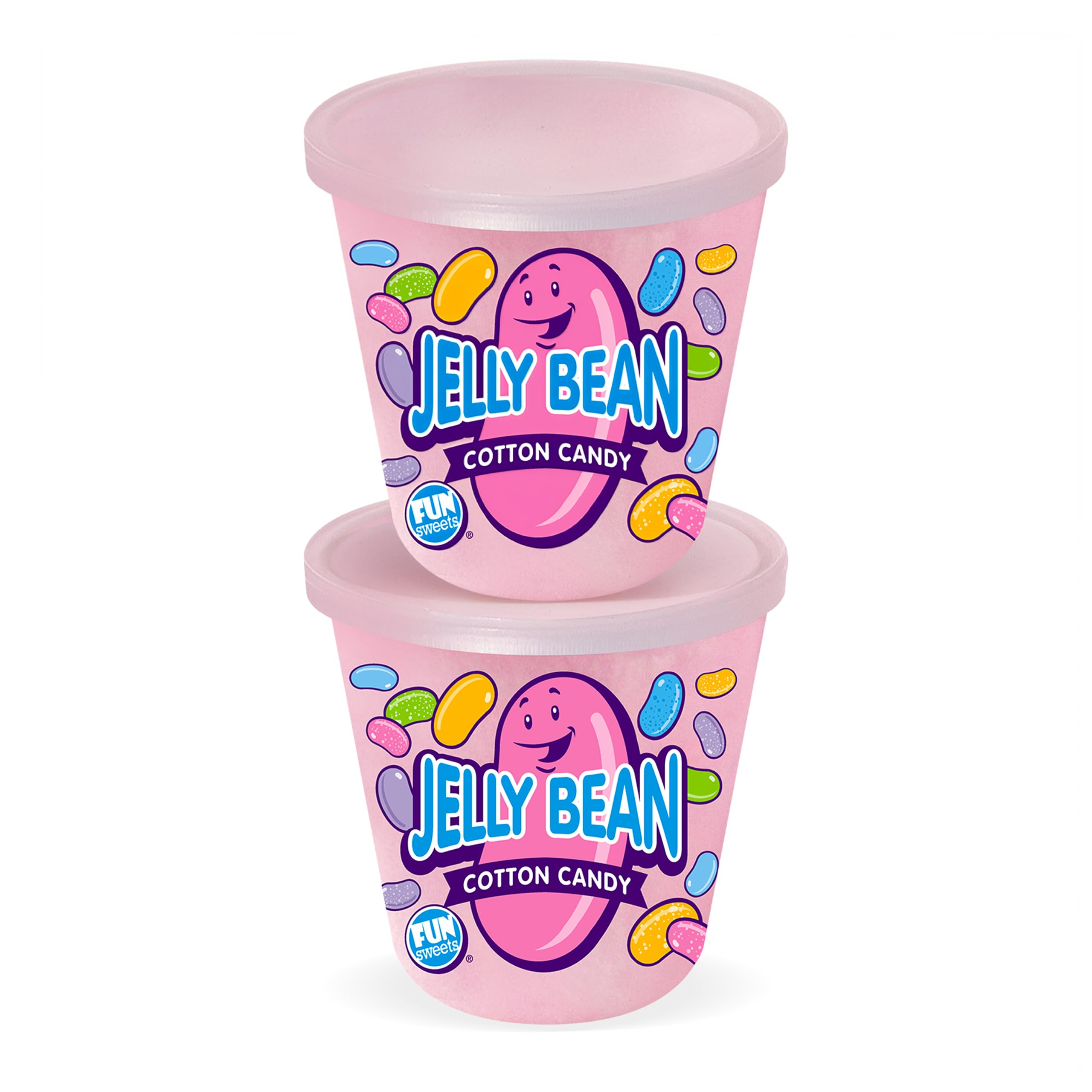 Fun Sweets Easter jelly bean cotton candy 2-pack tub ideal for celebrations