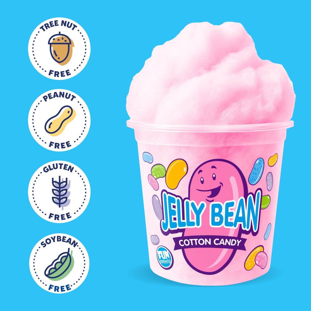 Limited edition Easter packaging for Fun Sweets cotton candy tub