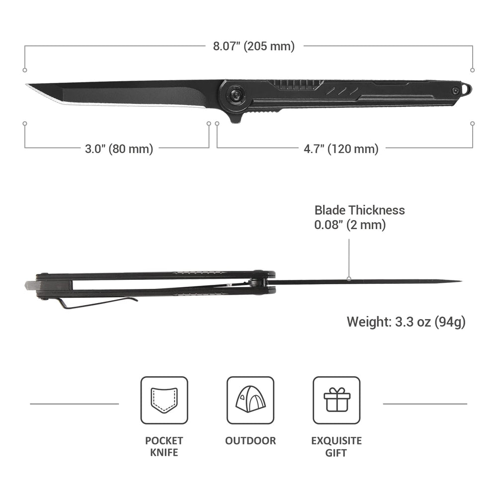 FUNBRO EDC knife gift-ready packaging suitable for stocking stuffers.