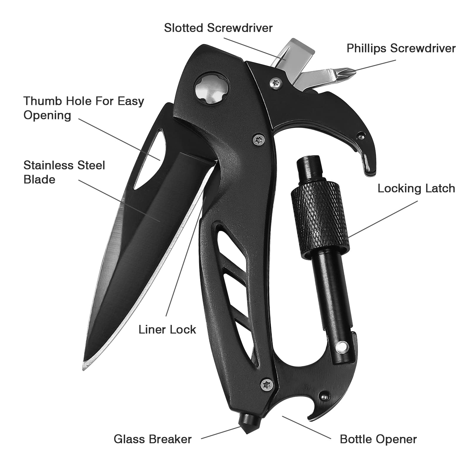 FUNBRO Phillips screwdriver lets you tighten gear during hikes, trips, or repairs.
