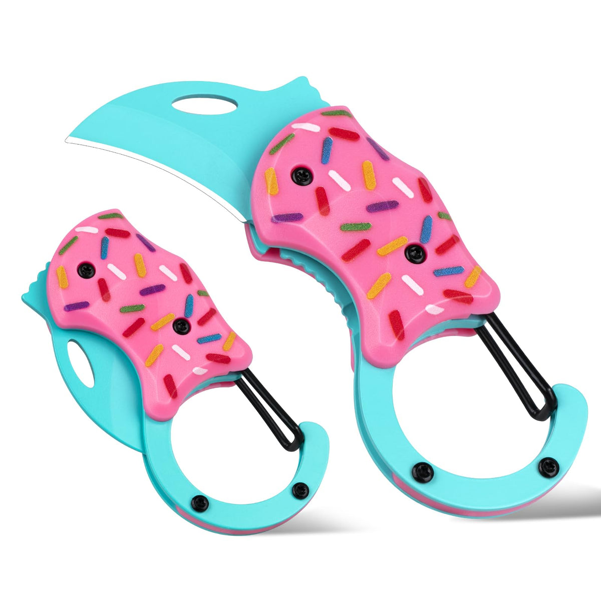 FUNBRO small pocket knife with donut design for easy everyday carry