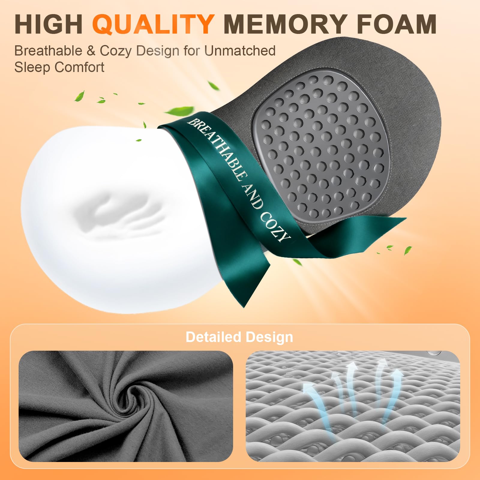 FunBy lumbar pillow on bed provides alignment and comfort while resting.