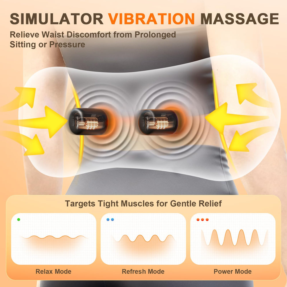 FunBy lumbar pillow in-chair use highlights versatile back support during work.