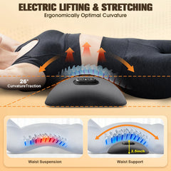 FunBy lumbar pillow vibration massage demonstrates gentle kneading for stiffness relief.