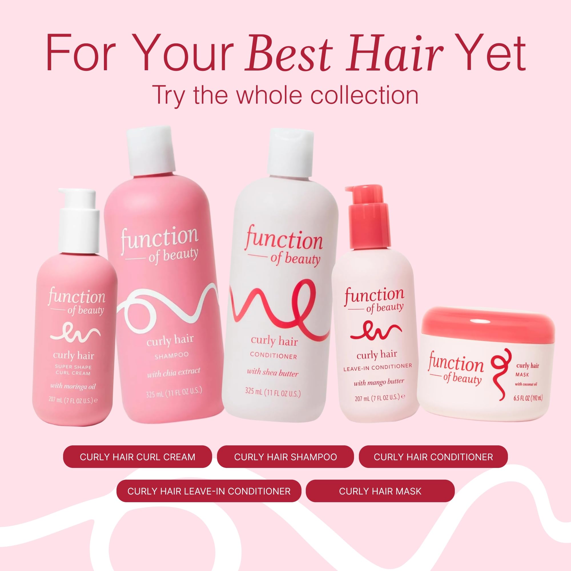 Function of Beauty Curly Leave-In helps curl definition during styling.