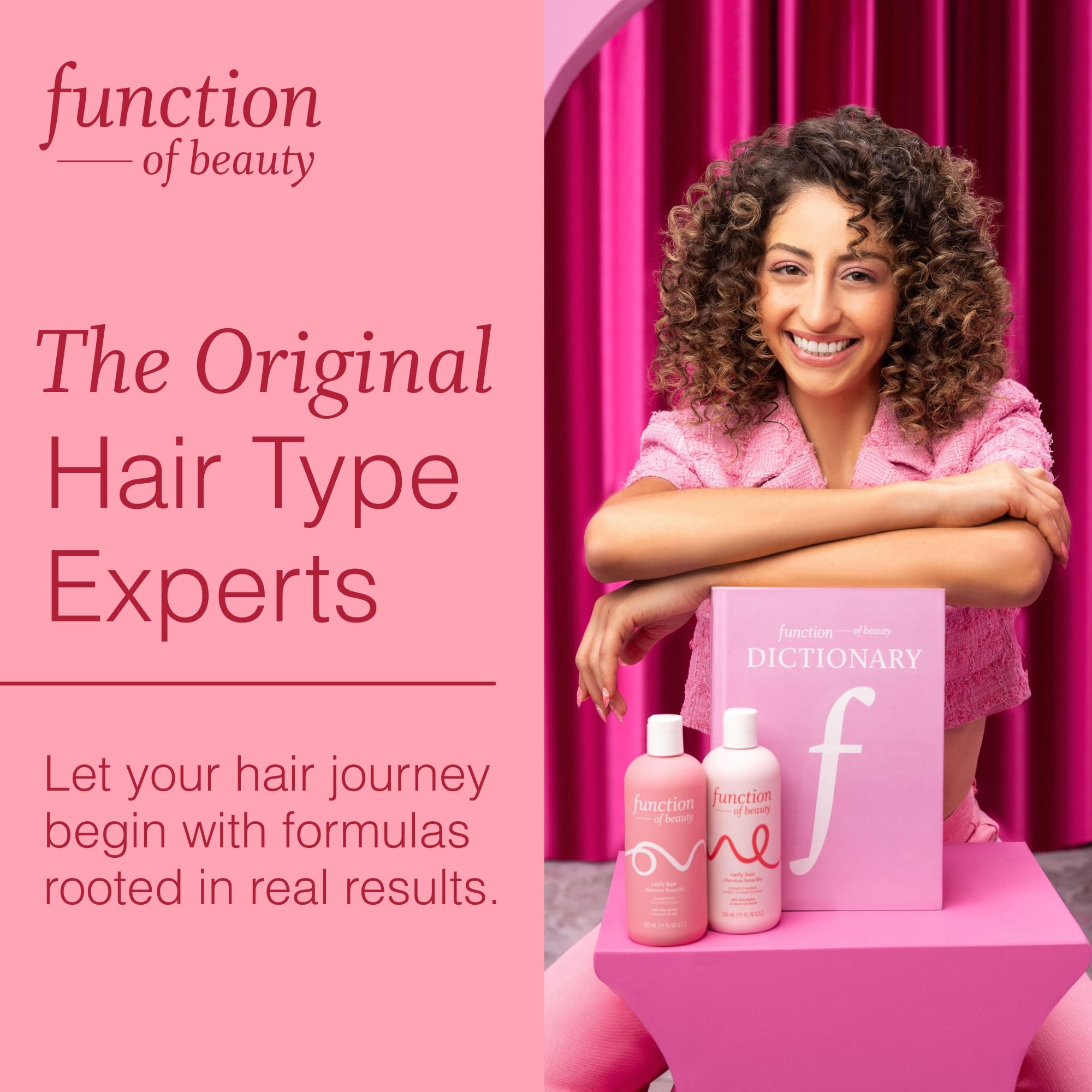 Function of Beauty Curly Leave-In on dry hair for quick moisture boost.