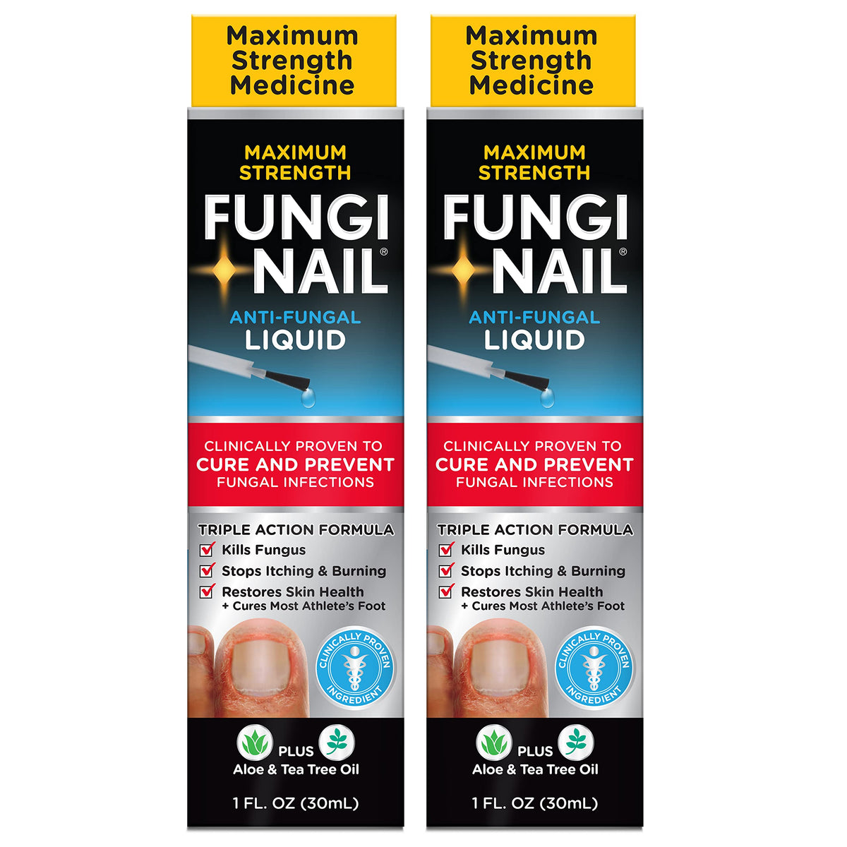Fungi-Nail liquid at the application point targets toe fungus.