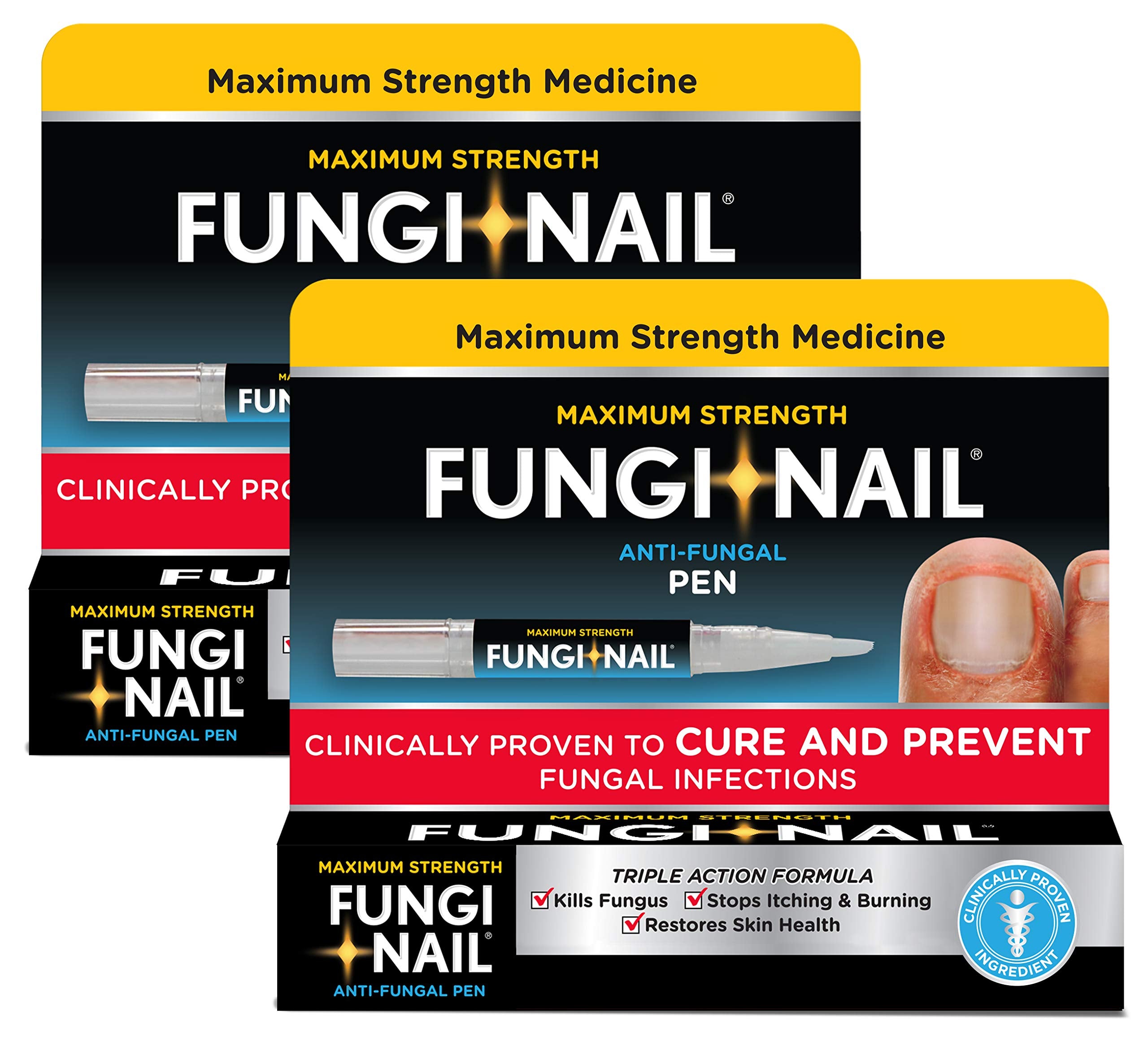 Fungi-Nail pen applicator twin pack for targeted nail treatment.