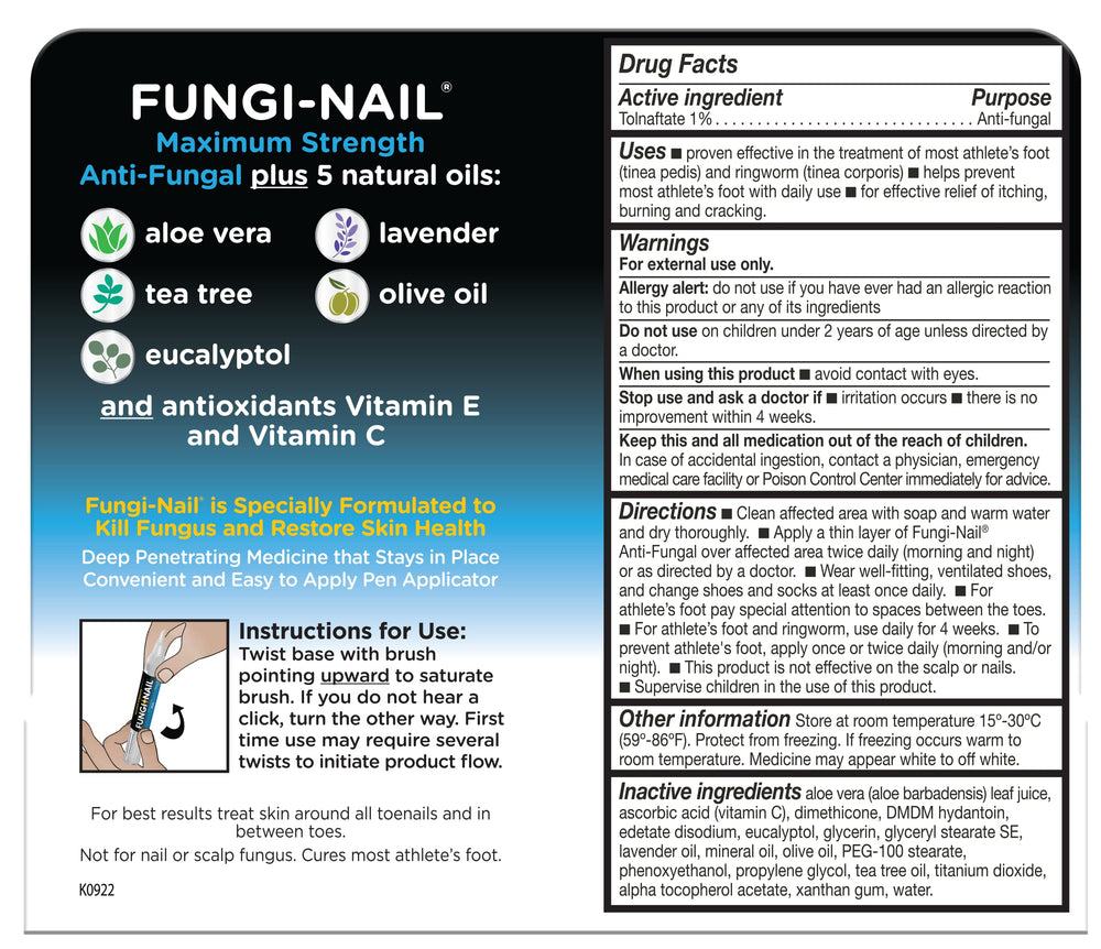 Fungi-Nail pen tip enables precise application to affected areas.