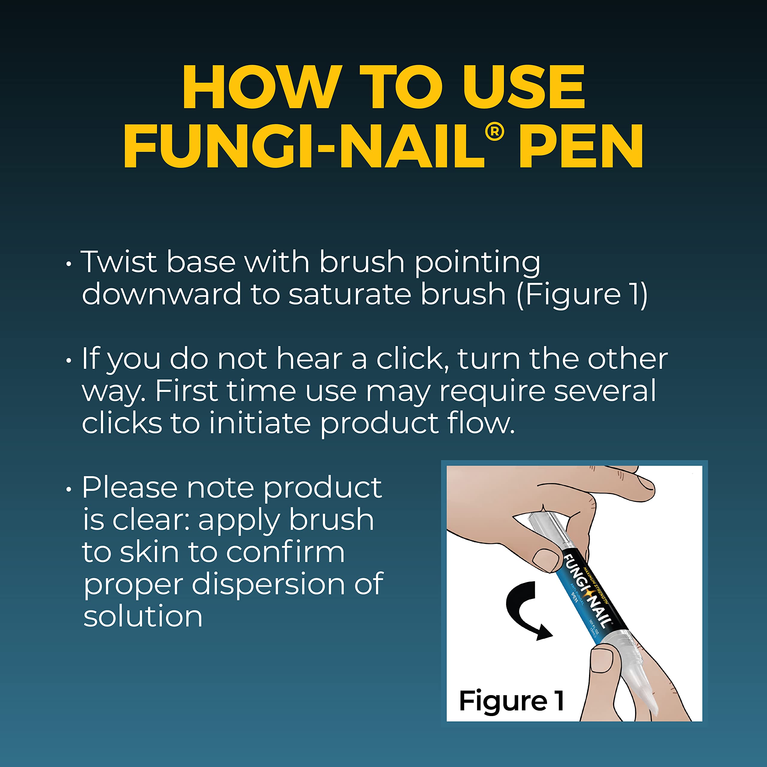 Fungi-Nail spot treatment applied to nail edges.