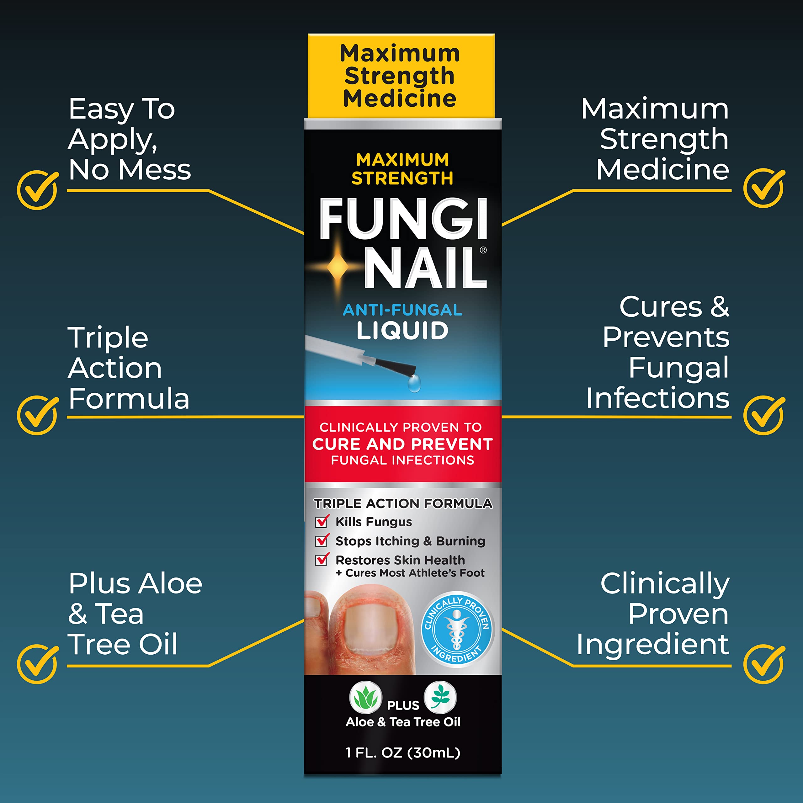 Fungi-Nail toe close-up showing treatment around nails.