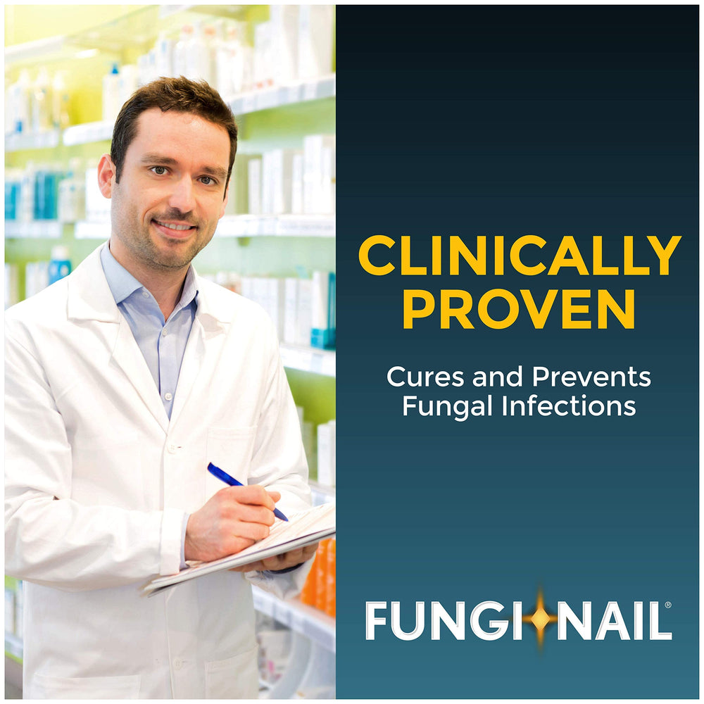 Fungi-Nail Tolnaftate 1% bottle highlights maximum strength, easy use.