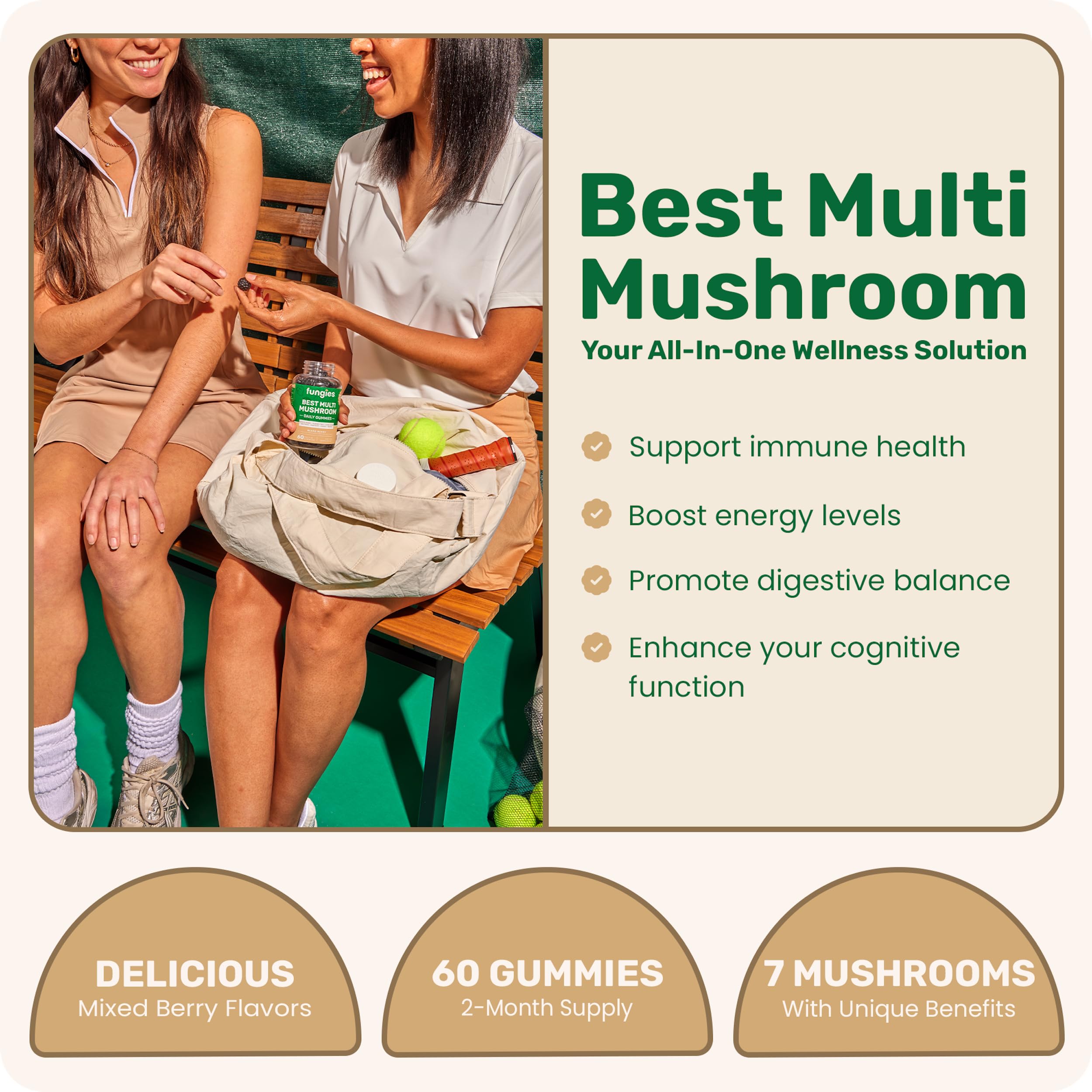 Fungies Best Multi Mushroom Gummies berry flavor close-up for daily ritual.