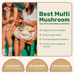 Fungies Best Multi Mushroom Gummies berry flavor close-up for daily ritual.