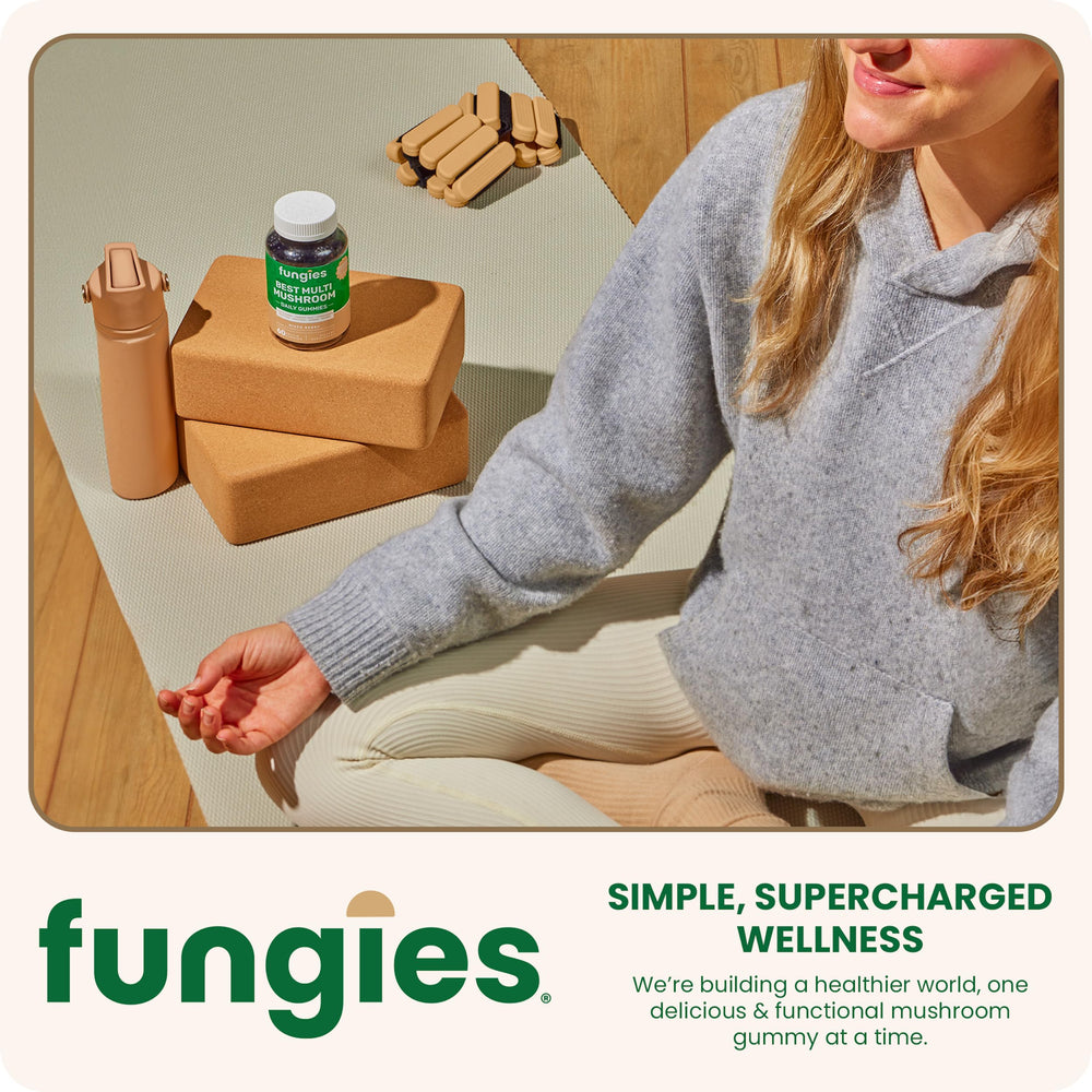 Fungies Mushroom Gummies daily-use visual suggests focus and energy support.