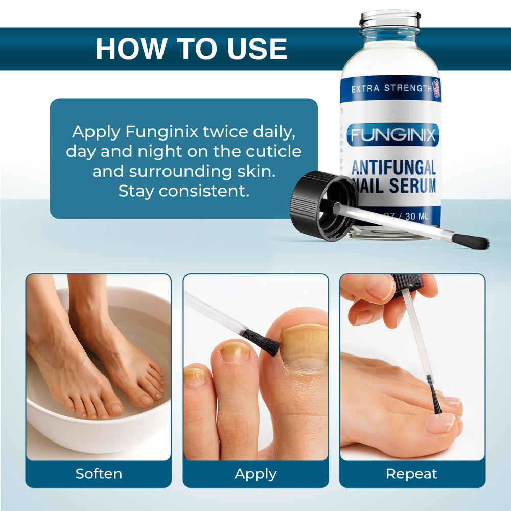 FUNGINIX built-in brush applies an even layer around the nail.