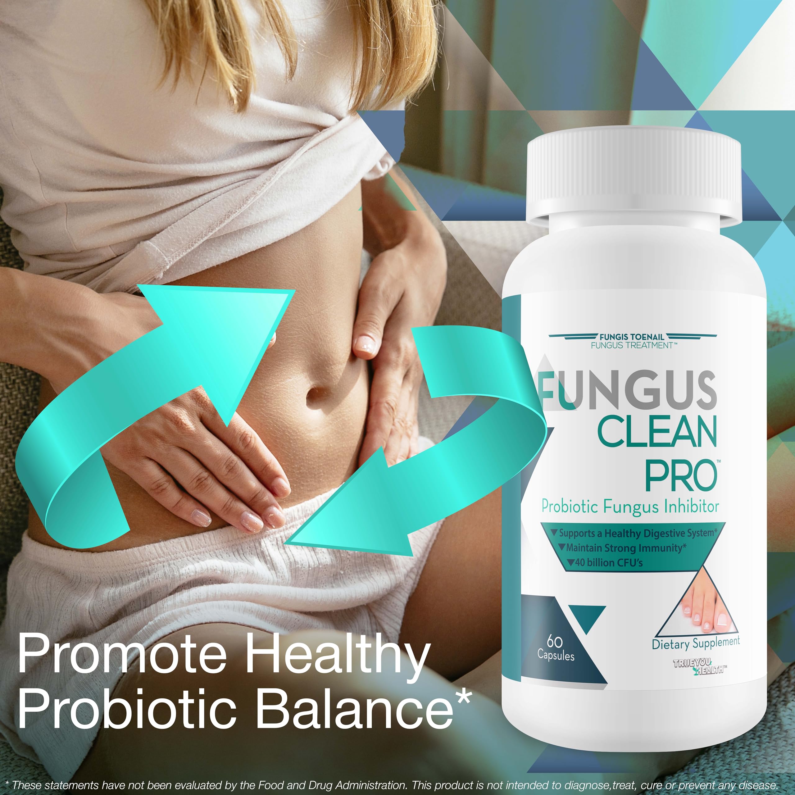 Close-up of Fungis probiotic blend of 11 strains on the label.