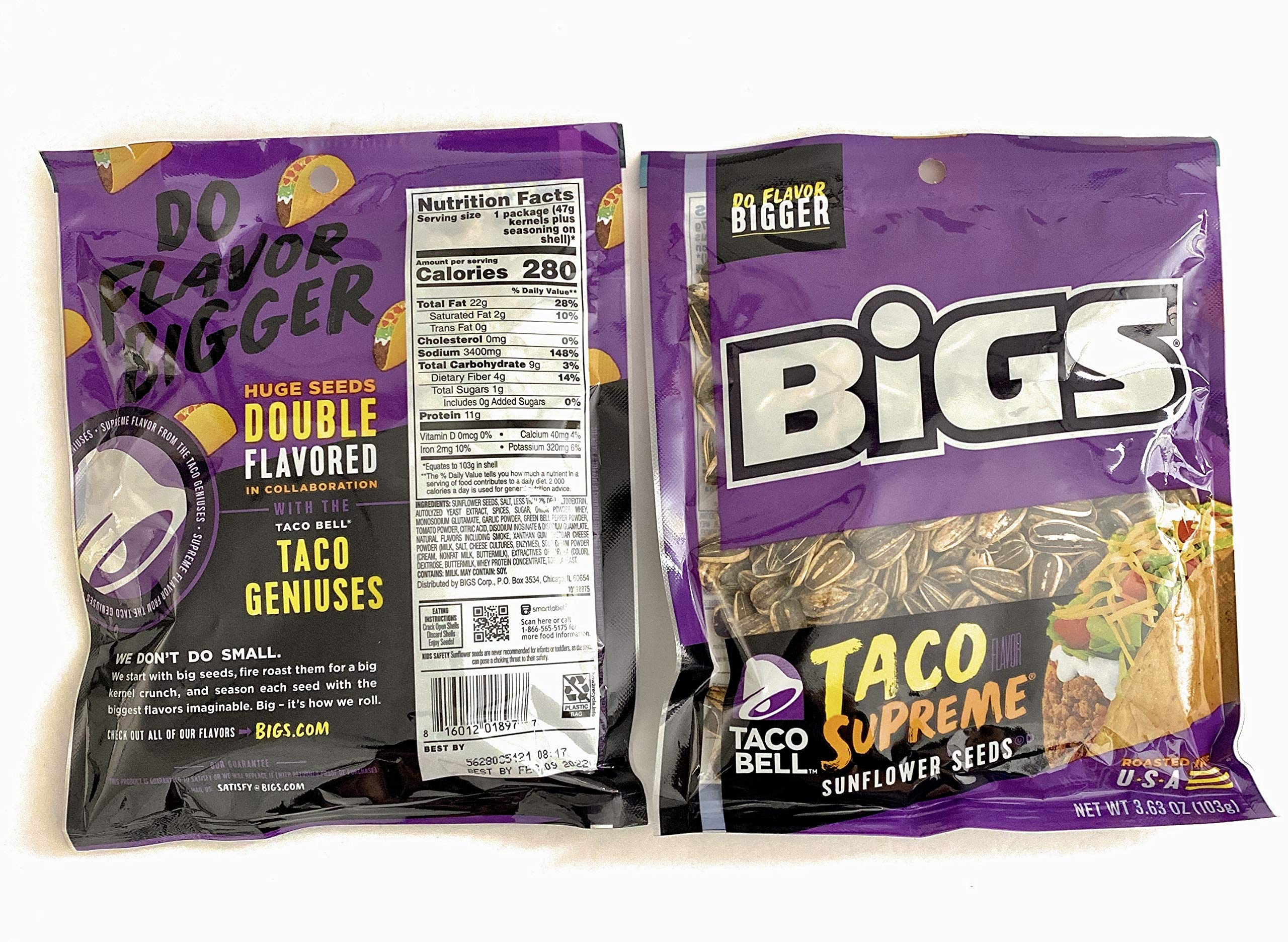 Fungraver Taco Supreme two-pack packaging shown, convenient grab-and-go snack option.