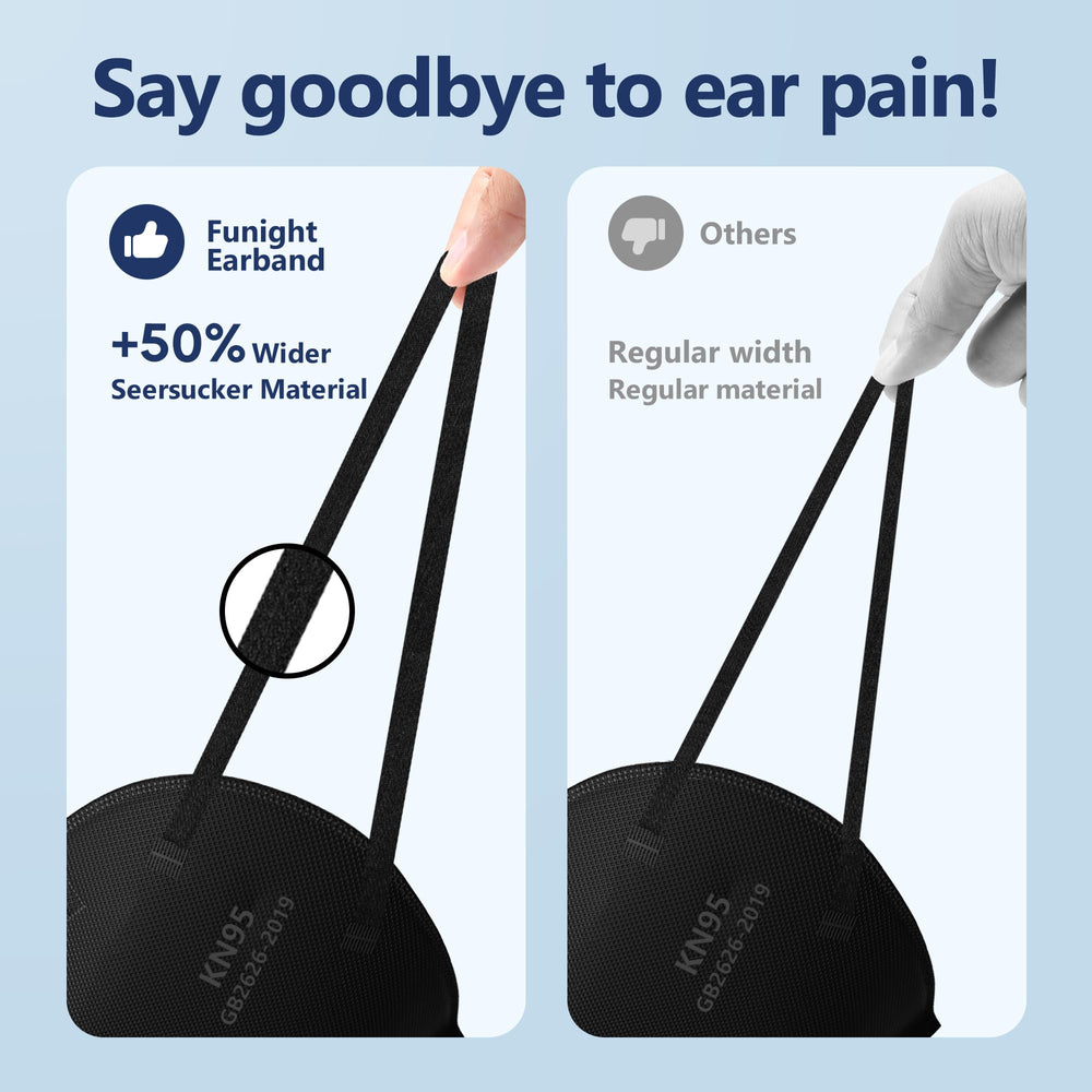 Funight KN95 disposable mask on palm for quick, everyday use