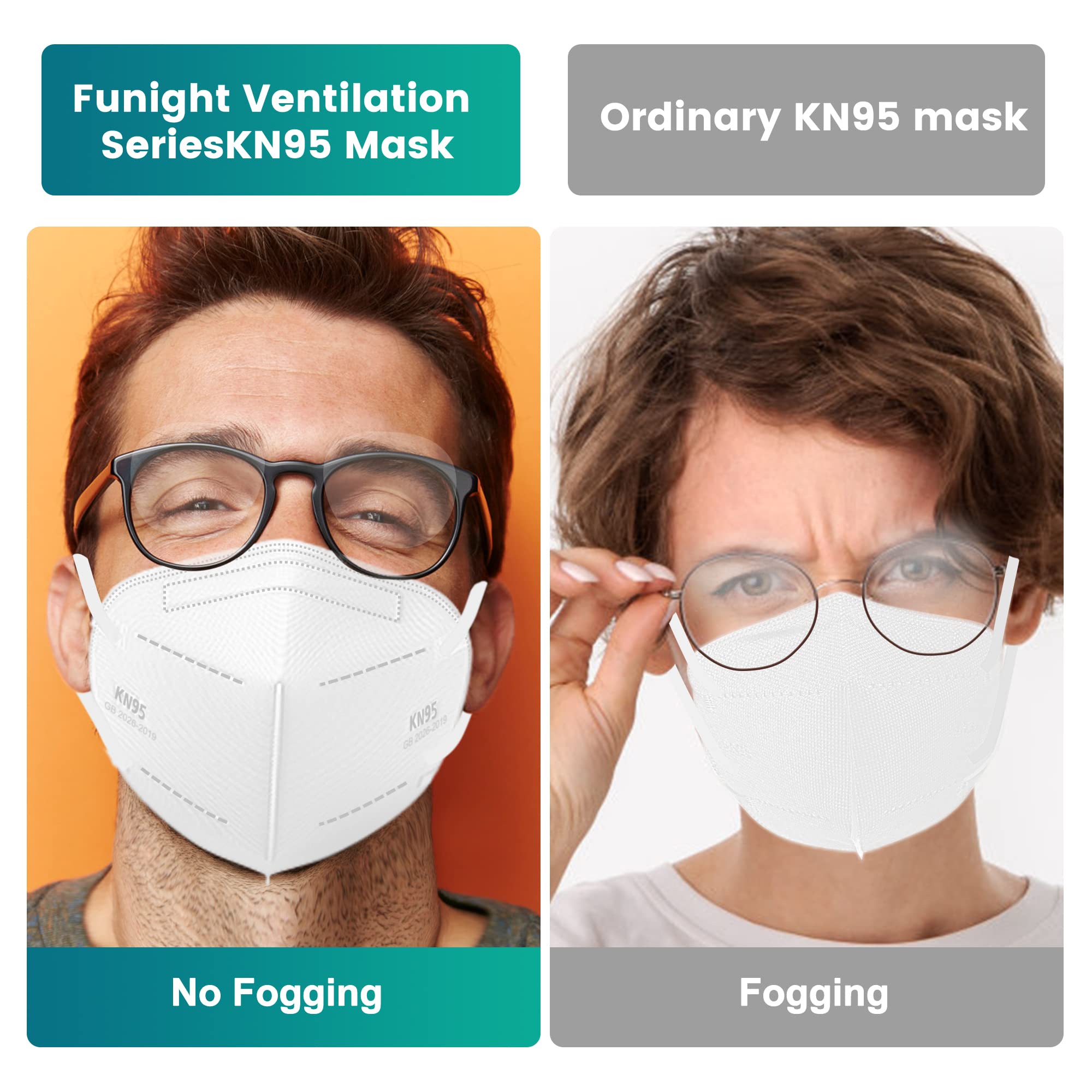 Funight KN95 mask moisture-absorbing inner layer for comfort