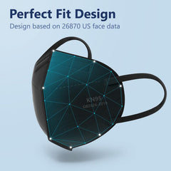 Funight KN95 with elastic earloops for secure wear and comfort.