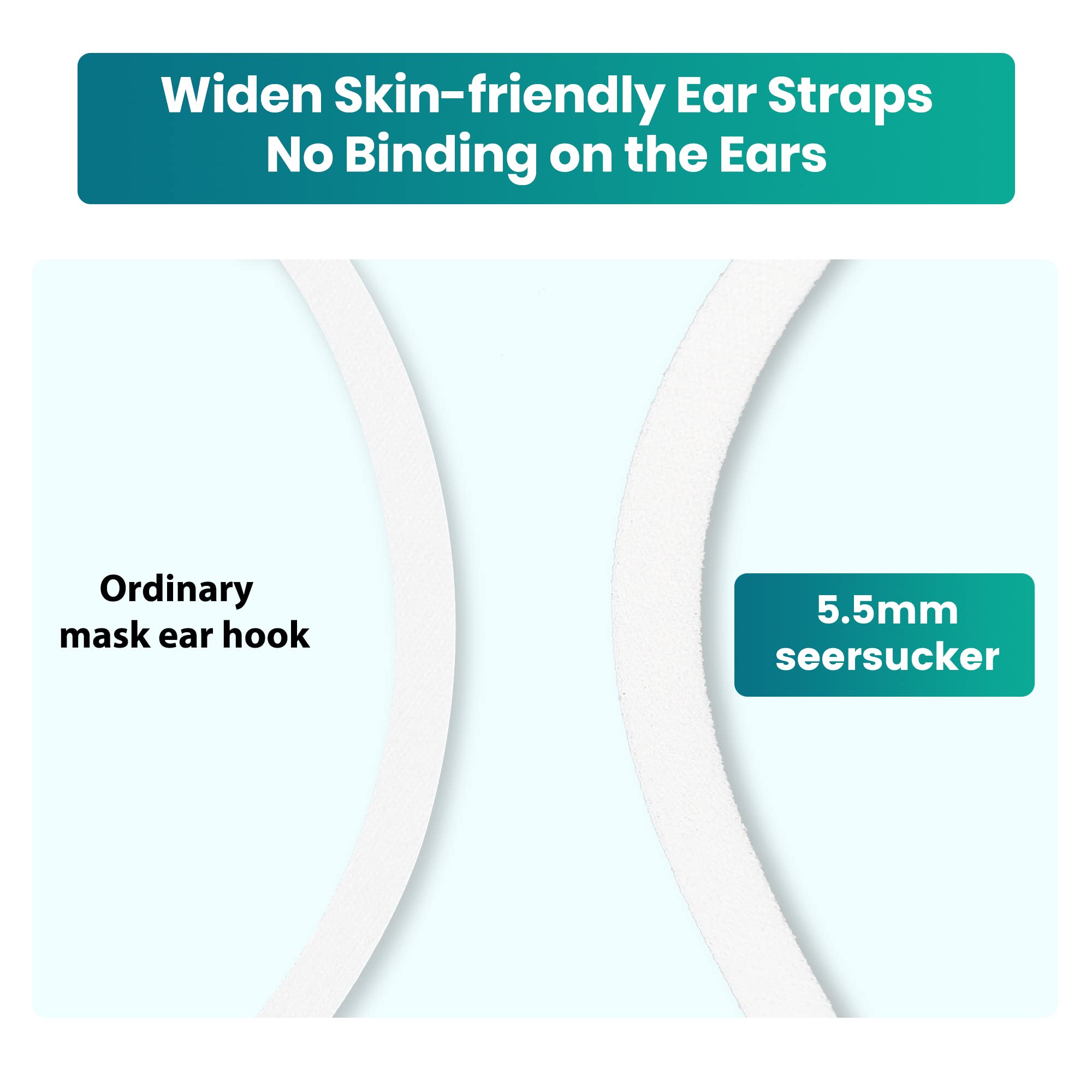 Funight KN95 mask with widened ear loops for comfort