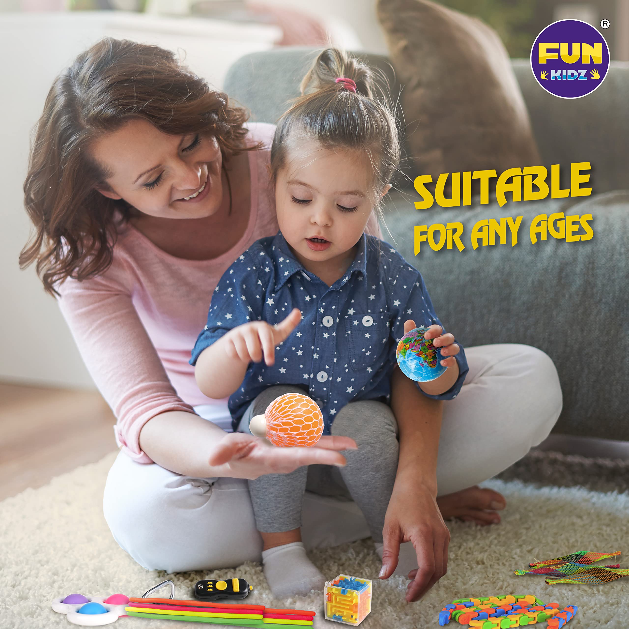 FunKidz 24-pack variety is ideal for stockings and gifts