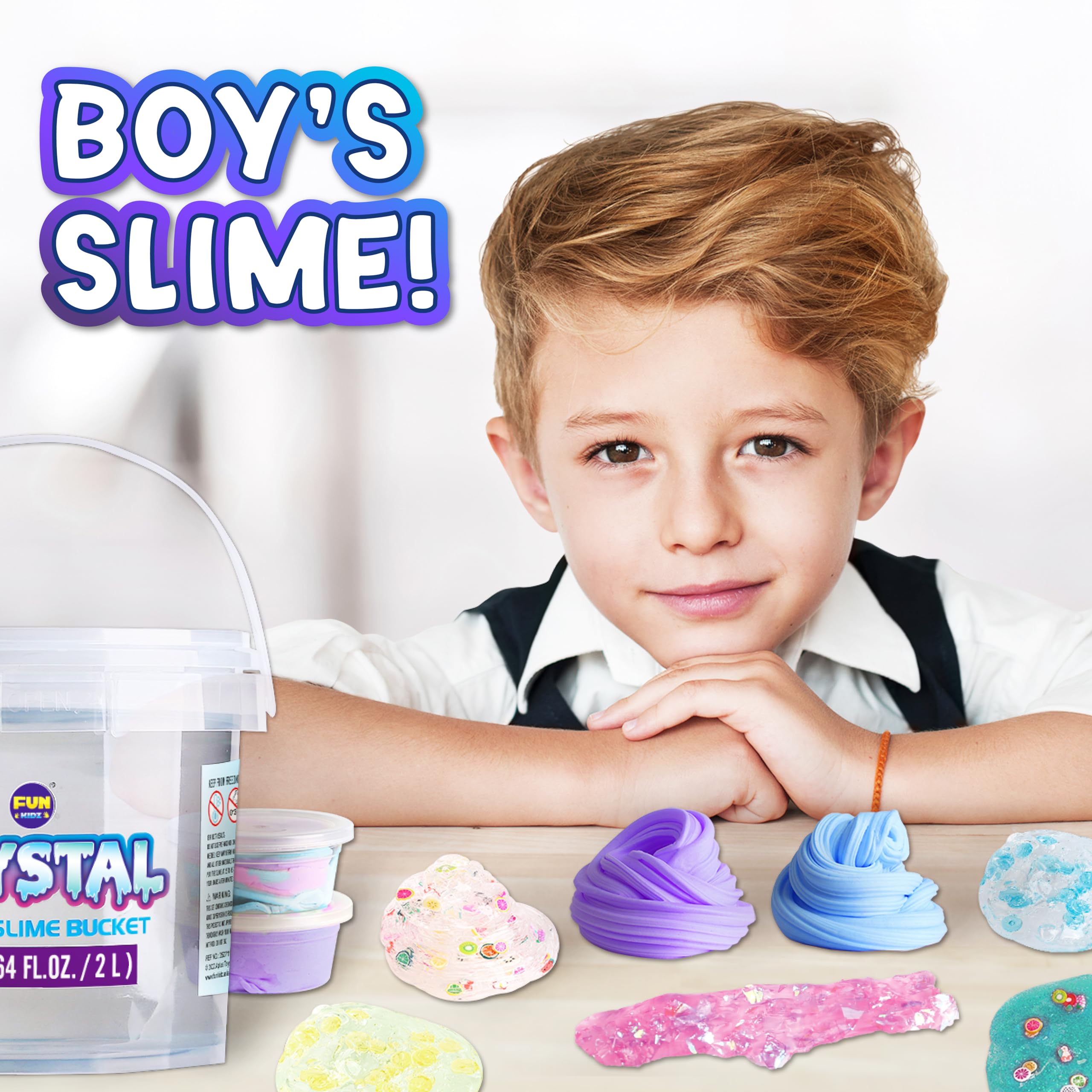 FUNKIDZ DIY slime play with bubbles and squish sounds.