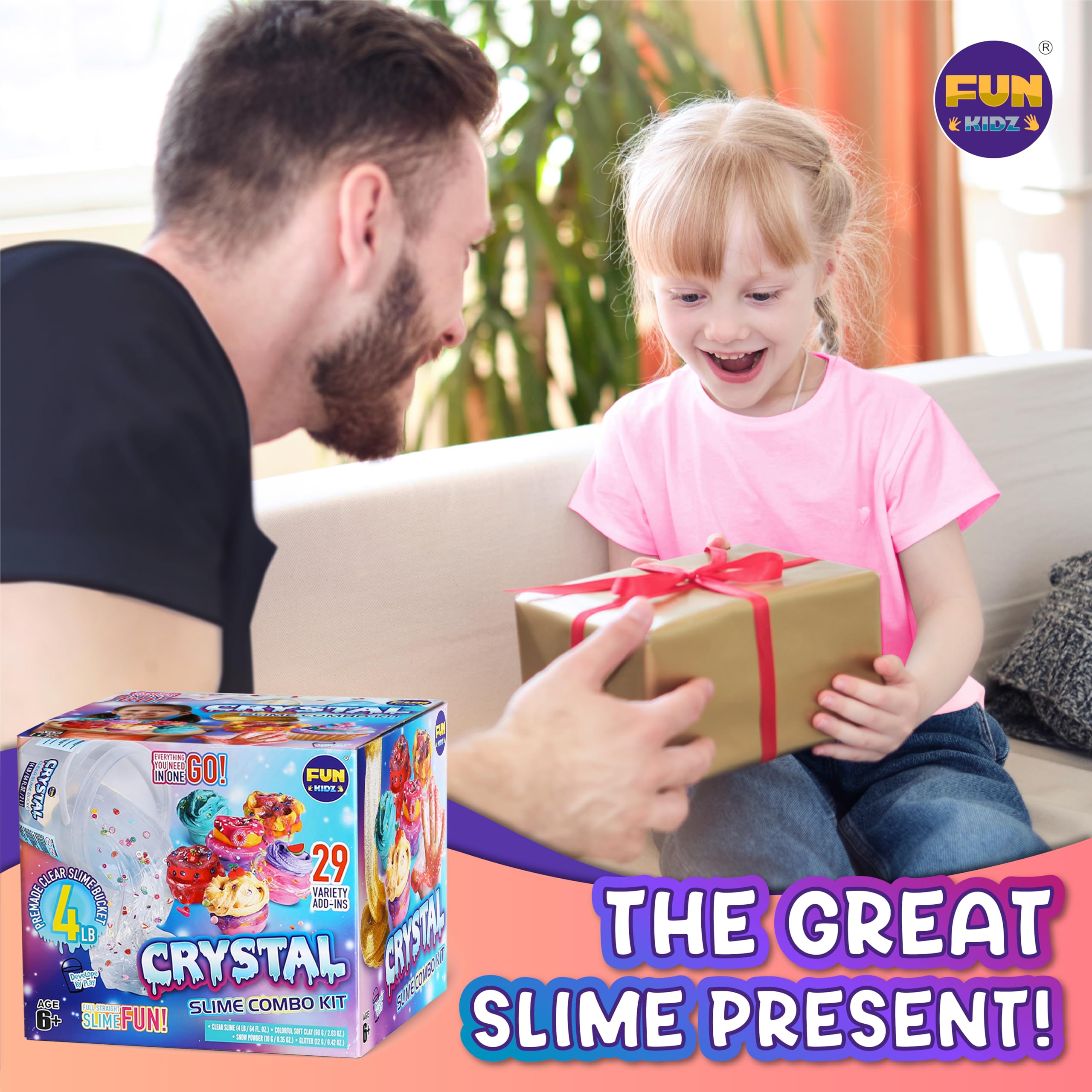 FUNKIDZ gift-ready slime kit perfect for birthdays and celebrations.