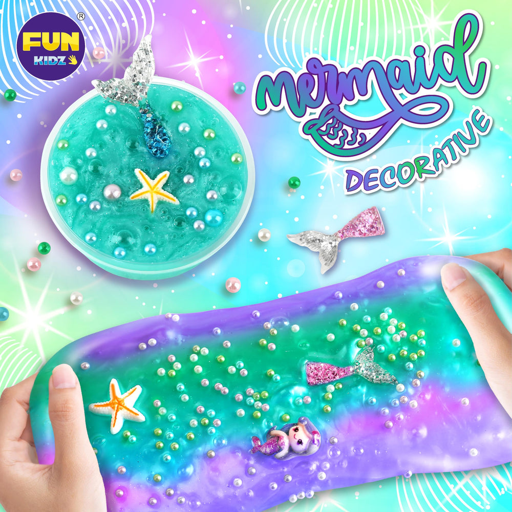 FunKidz Mermaid Slime Kit sensory set offers stress-relief tactile engagement.