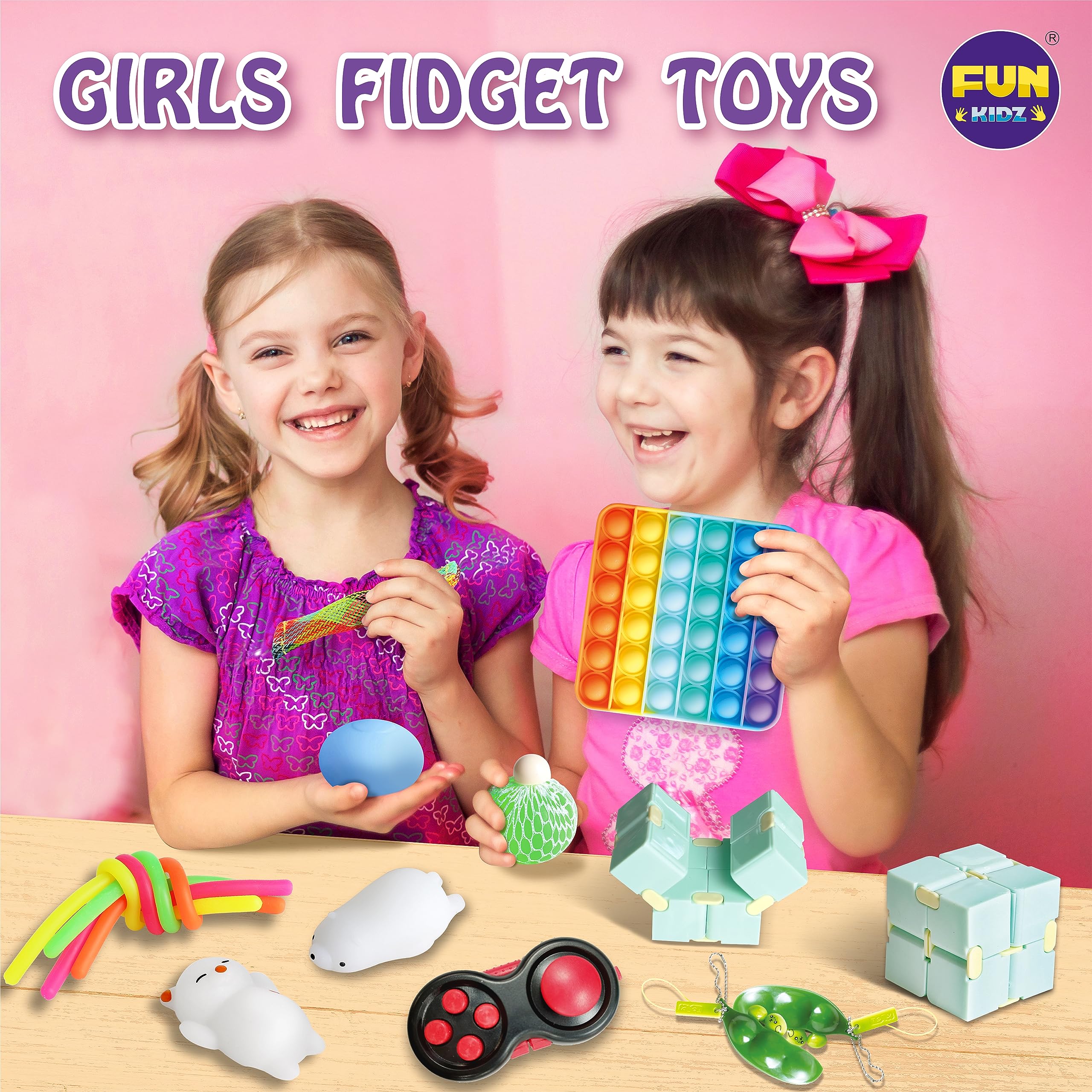 FunKidz portable case holding compact fidget bundle for travel